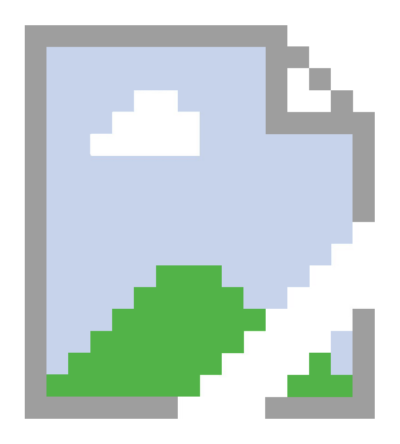 La seconda icona dell'immagine spezzata nella Storia del web, a pixel grossi